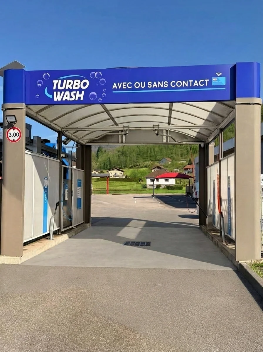 La piste haute pression couverte Turbo Wash
